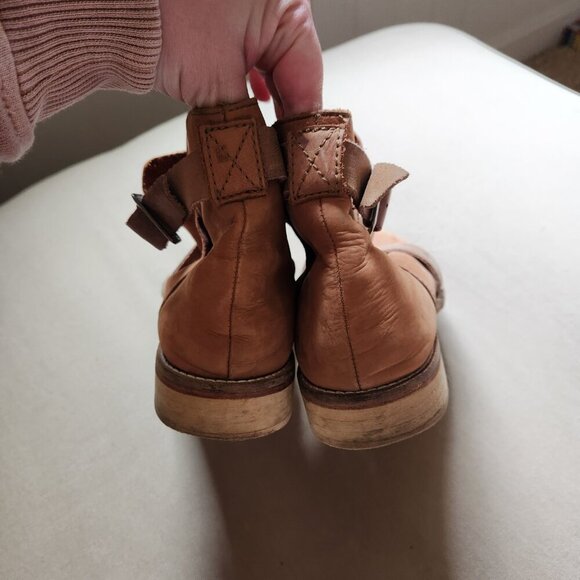 FREE PEOPLE Brown Leather Las Palmas Ankle Boots - Picture 7 of 7